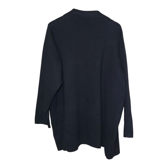 NWT Sioni Black Cardigan Sweater Women's Size 2X Heavy Weight Tight Knit Classic - Picture 2 of 6